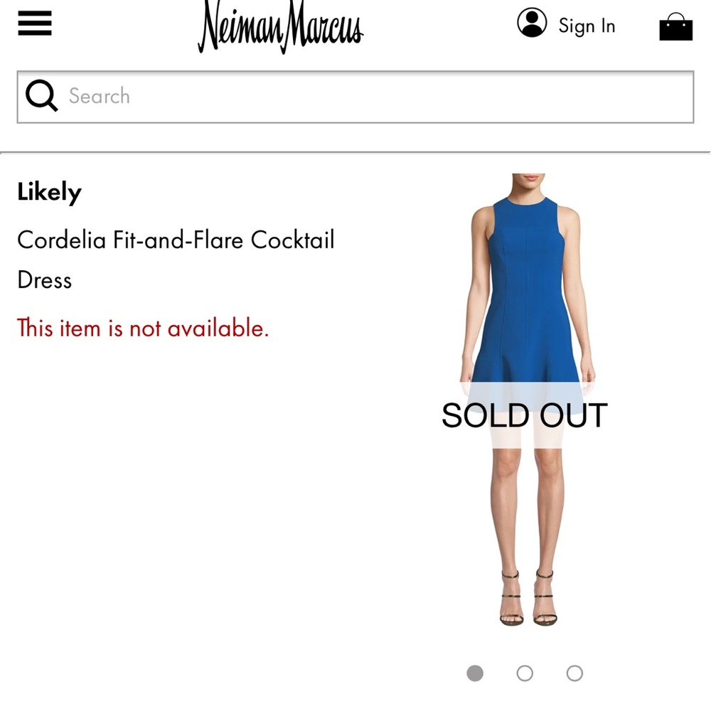 NWT LIKELY Cordelia Dress